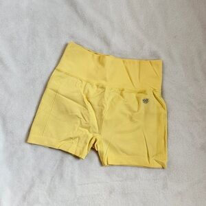 Yellow Biker Shorts